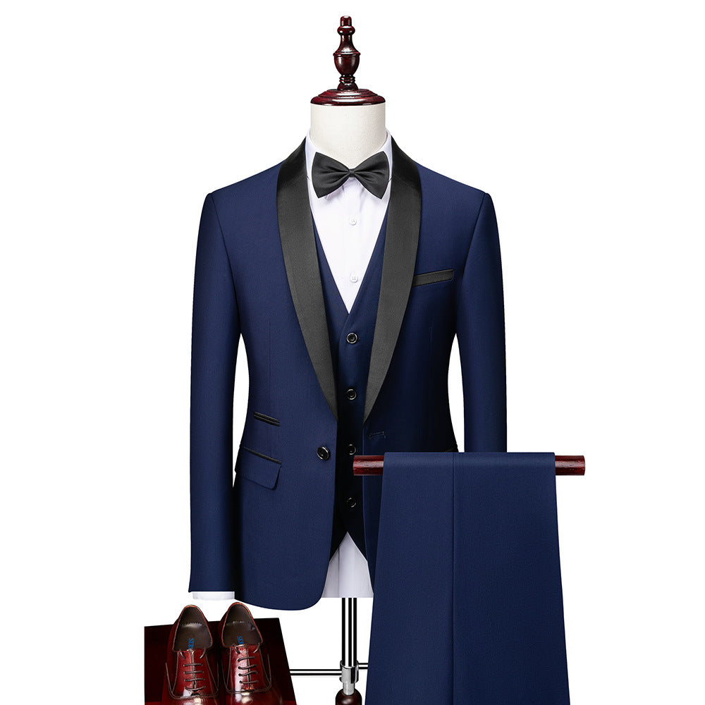 3-piece slim fit suit set for men 2