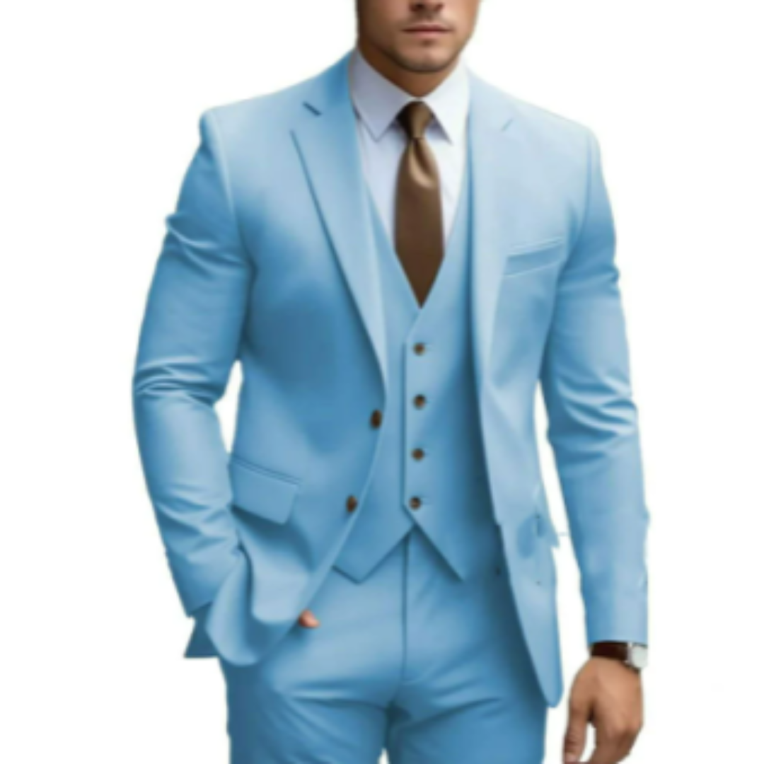 3-piece wedding guest suit for men | Two buttons 1
