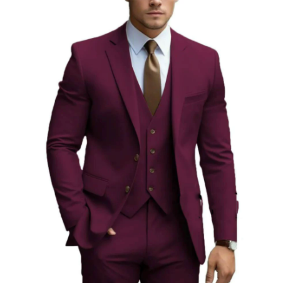 3-piece wedding guest suit for men | Two buttons 2