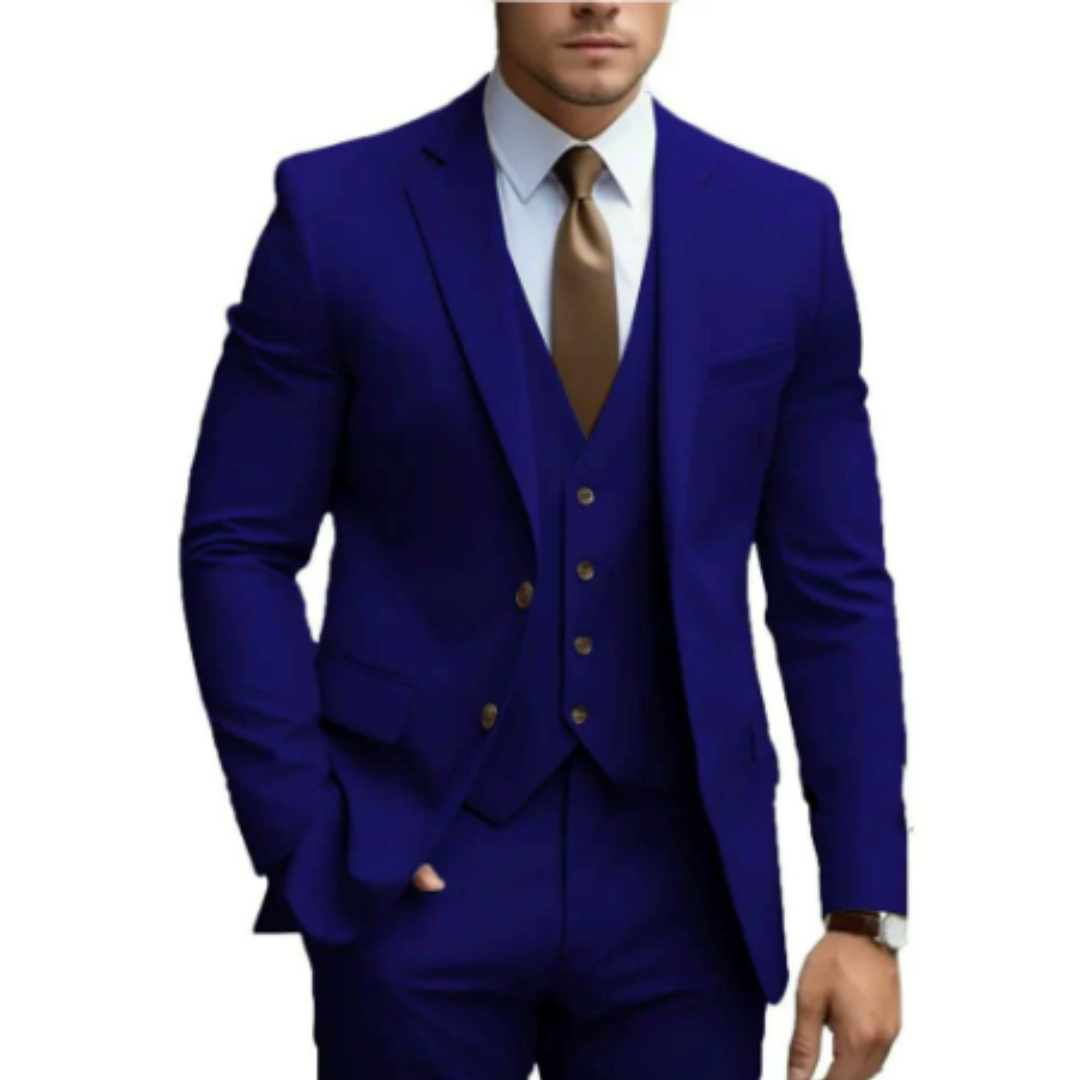 3-piece wedding guest suit for men | Two buttons 3