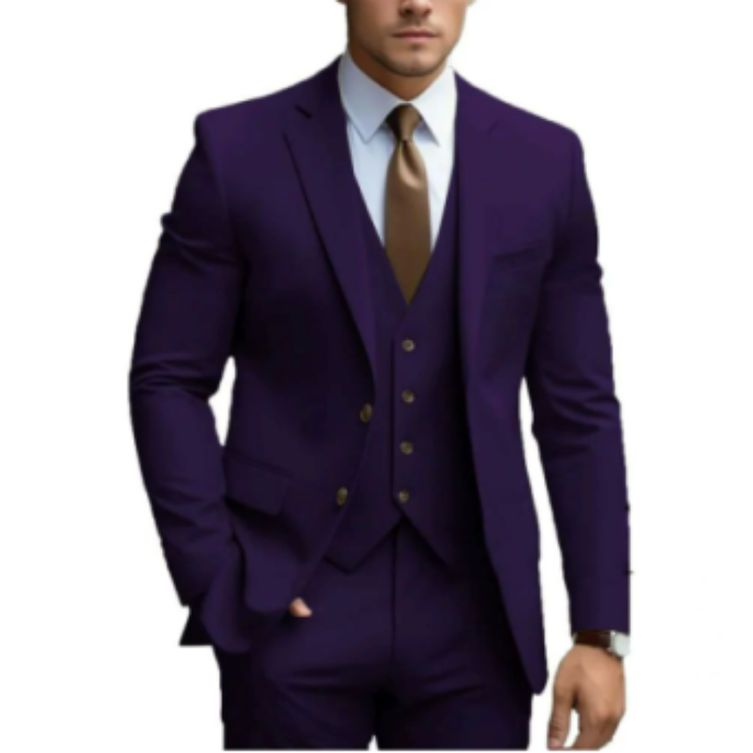 3-piece wedding guest suit for men | Two buttons 4