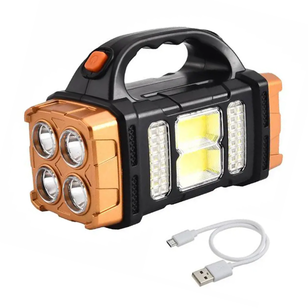 4-in-1 Emergency Zaklamp-Powerbank-solar energy 0
