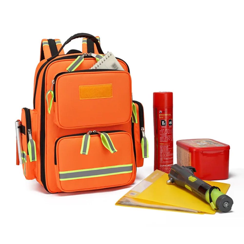 Essential First Aid Emergency Travel Backpack | High-Visibility