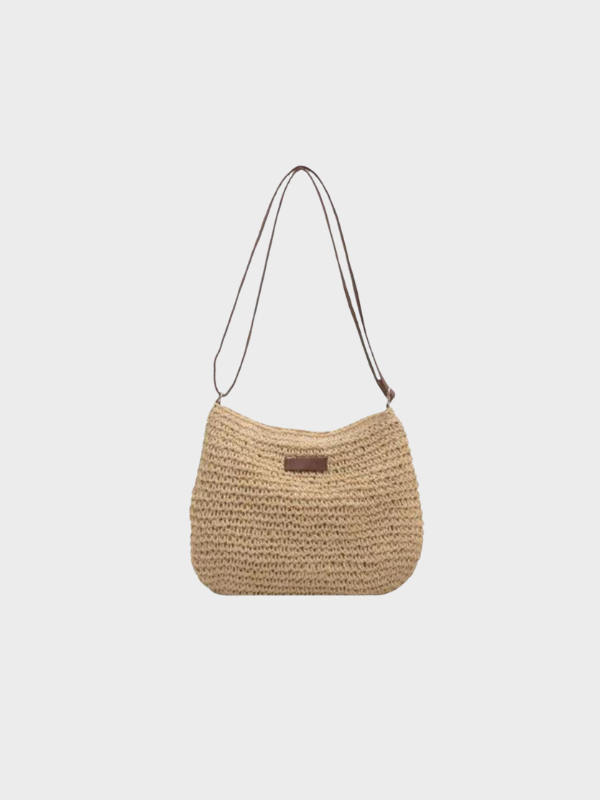 Women's Black Crossbody Bag | Chic Woven Design-1