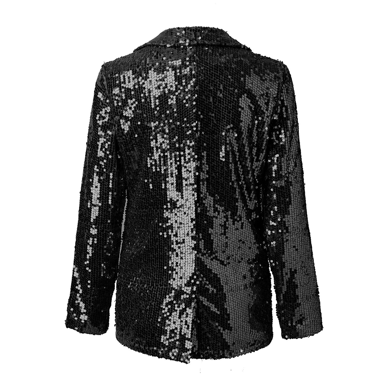 Blazer Women Sequins Shiny Open Long Sleeve for Party Outfits 2