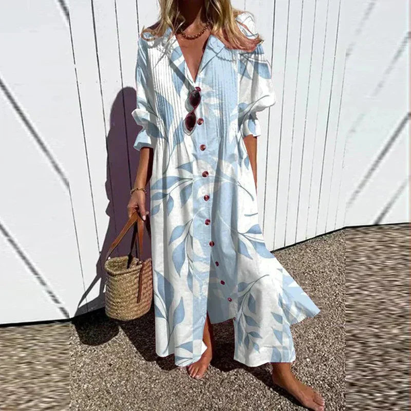 Boho Maxi Dress With V Neck For Women 4