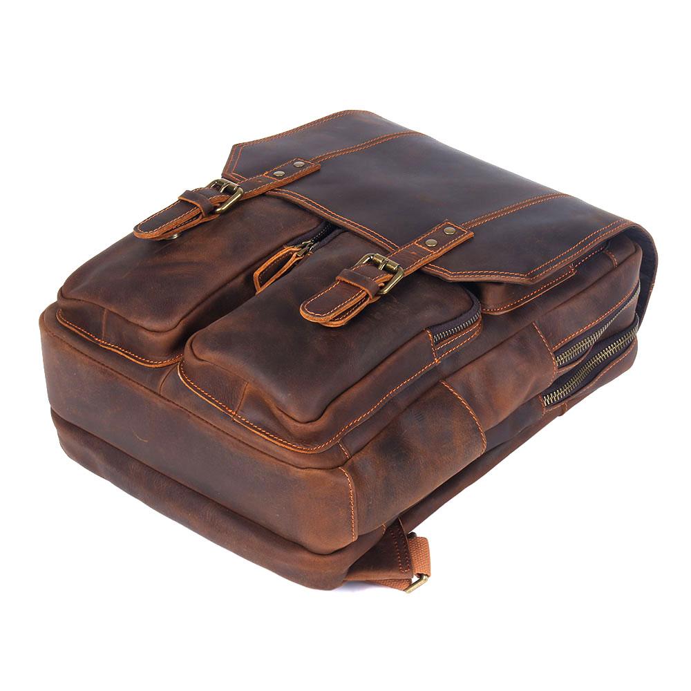 Brown Leather Rucksack | BIEFELD 4