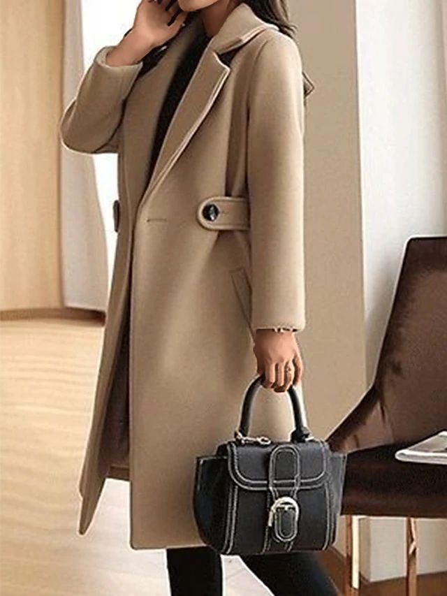 Classic Long Wool-Blend Coat | Elegant Tailored Fit | Winter-Ready | Office to Evening Wear 2