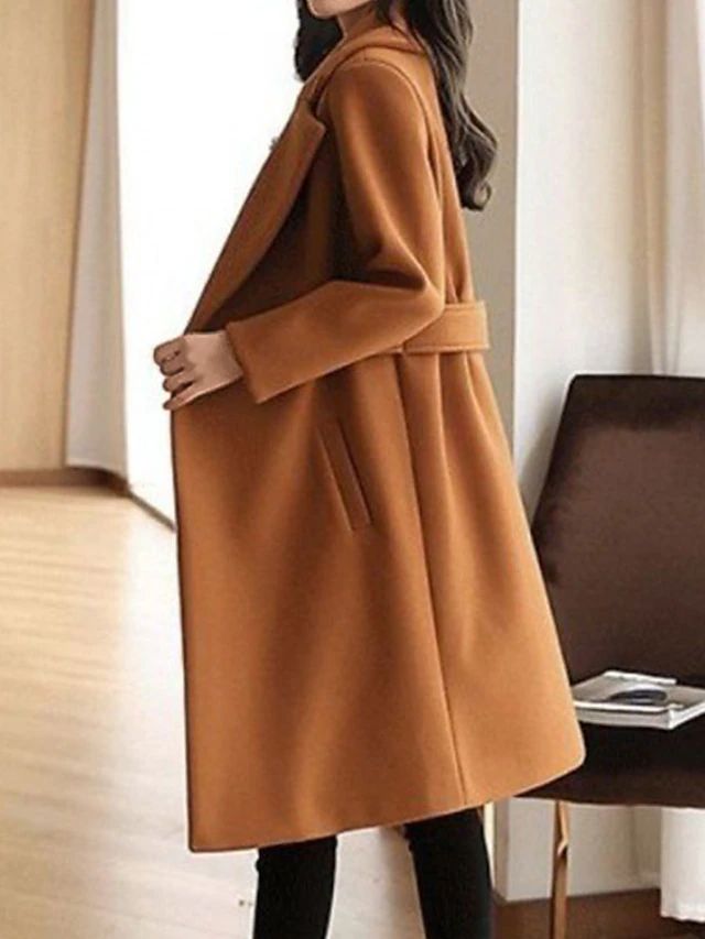 Classic Long Wool-Blend Coat | Elegant Tailored Fit | Winter-Ready | Office to Evening Wear 4