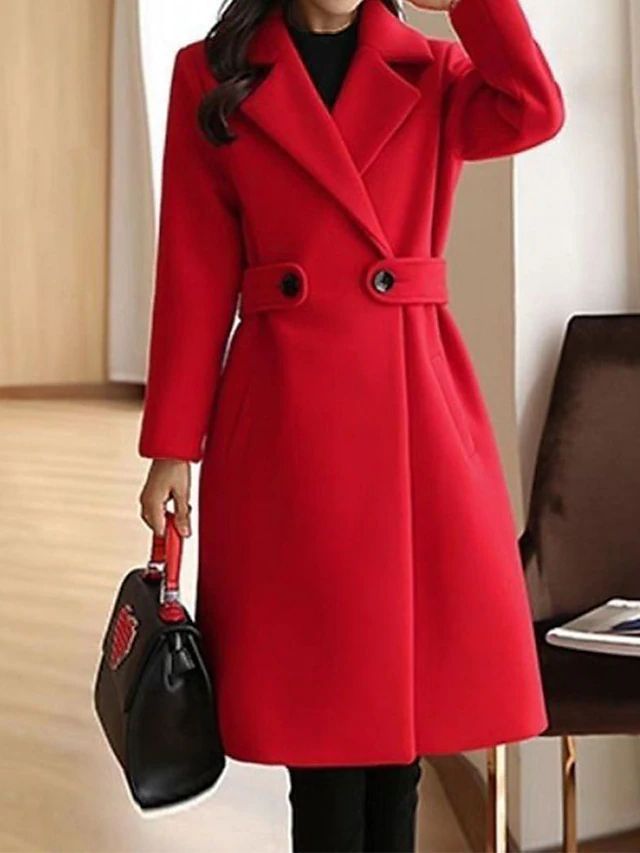 Classic Long Wool-Blend Coat | Elegant Tailored Fit | Winter-Ready | Office to Evening Wear 6