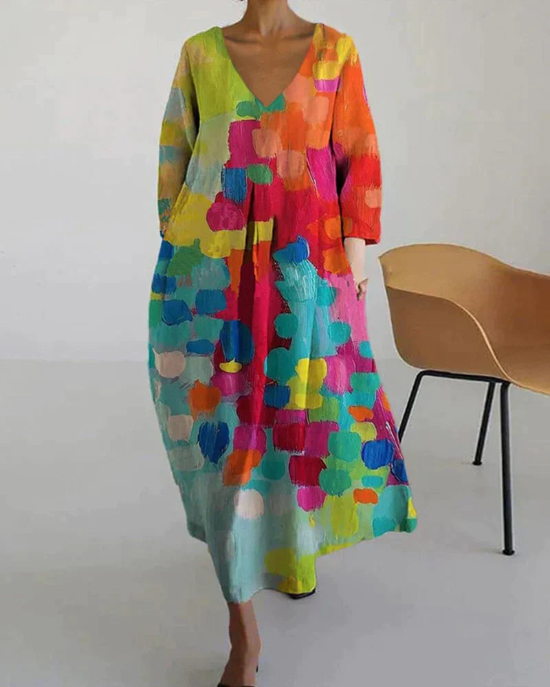 Colorful printed dress for women 0