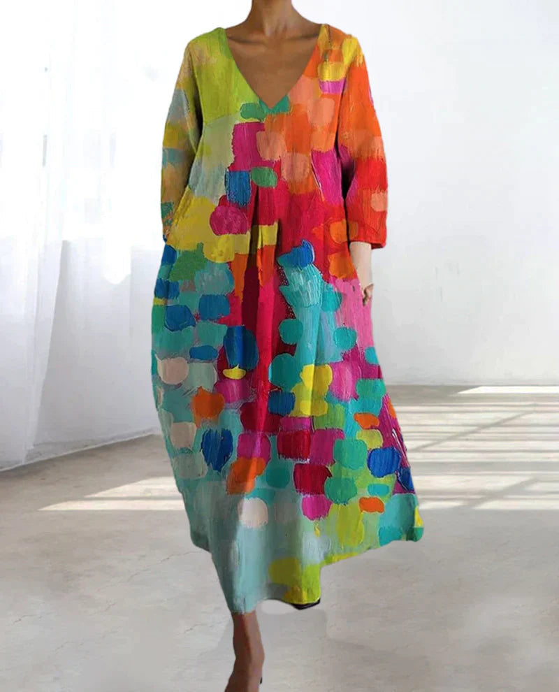 Colorful printed dress for women 2