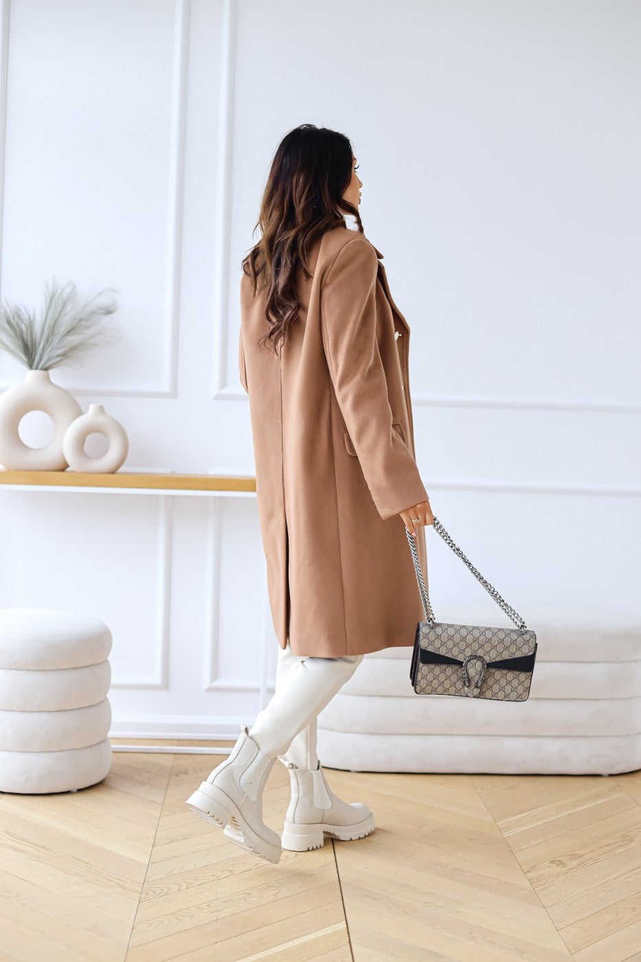 Double-breasted coat for women 6