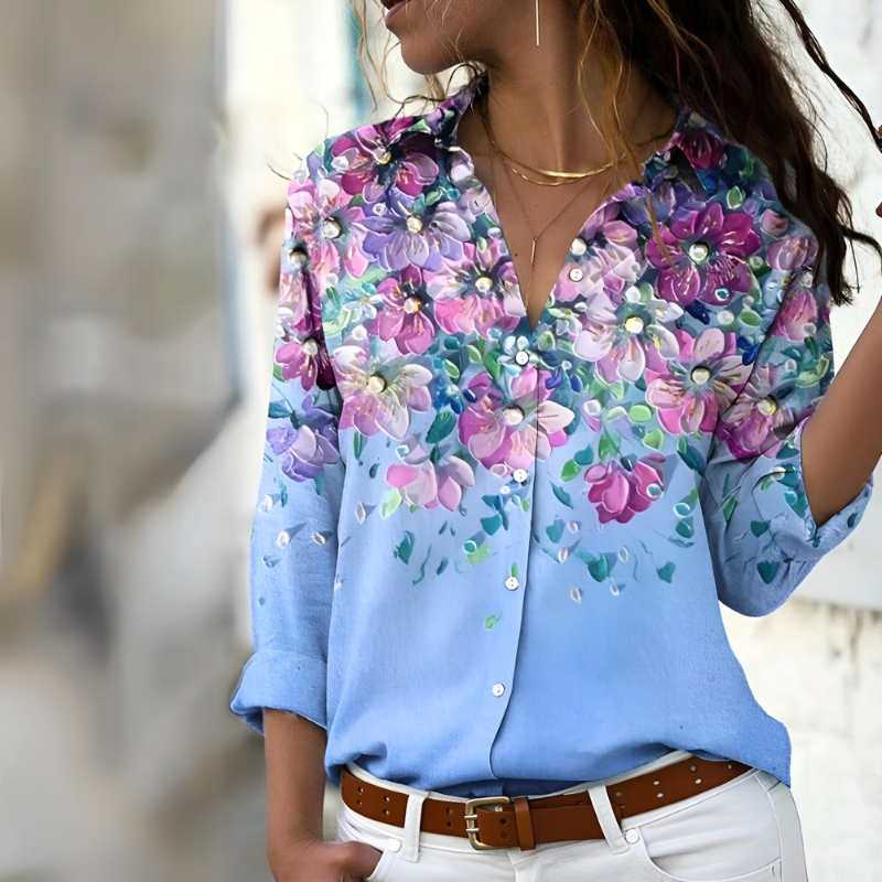 Elegant Printed Blouse For Women | Casual 1