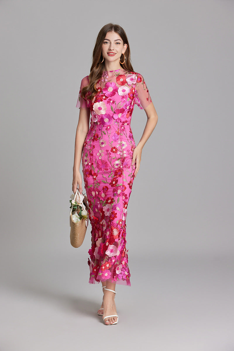 Elegant Sleeveless Embroidered Women's Maxi Dress 2