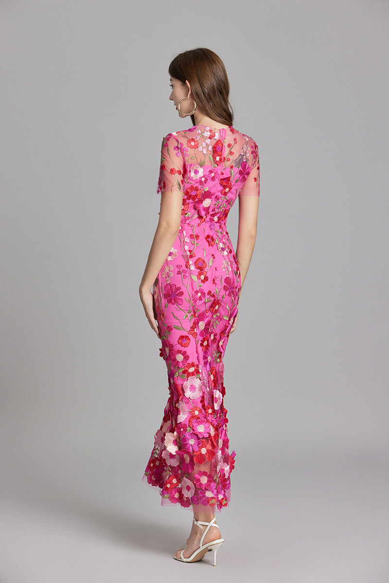 Elegant Sleeveless Embroidered Women's Maxi Dress 5