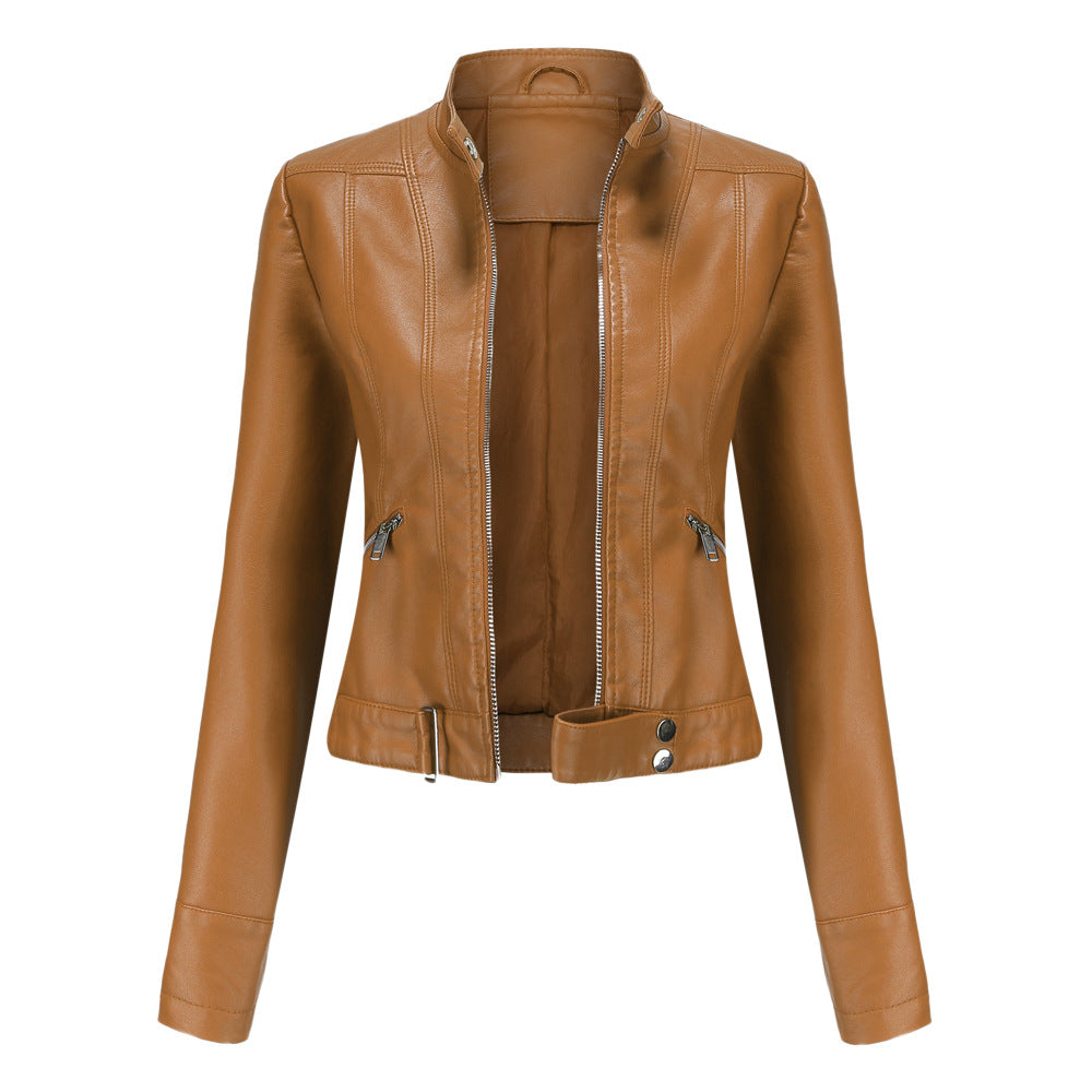 Elegant leather jacket for women 1