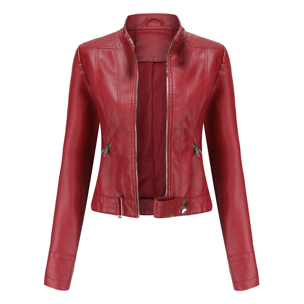 Elegant leather jacket for women 4