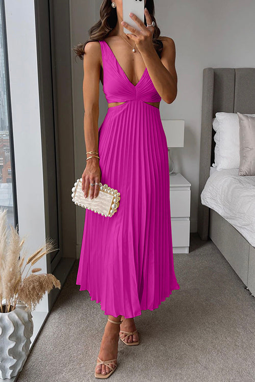 Elegant pleated blind evening dress for women | Midi 11