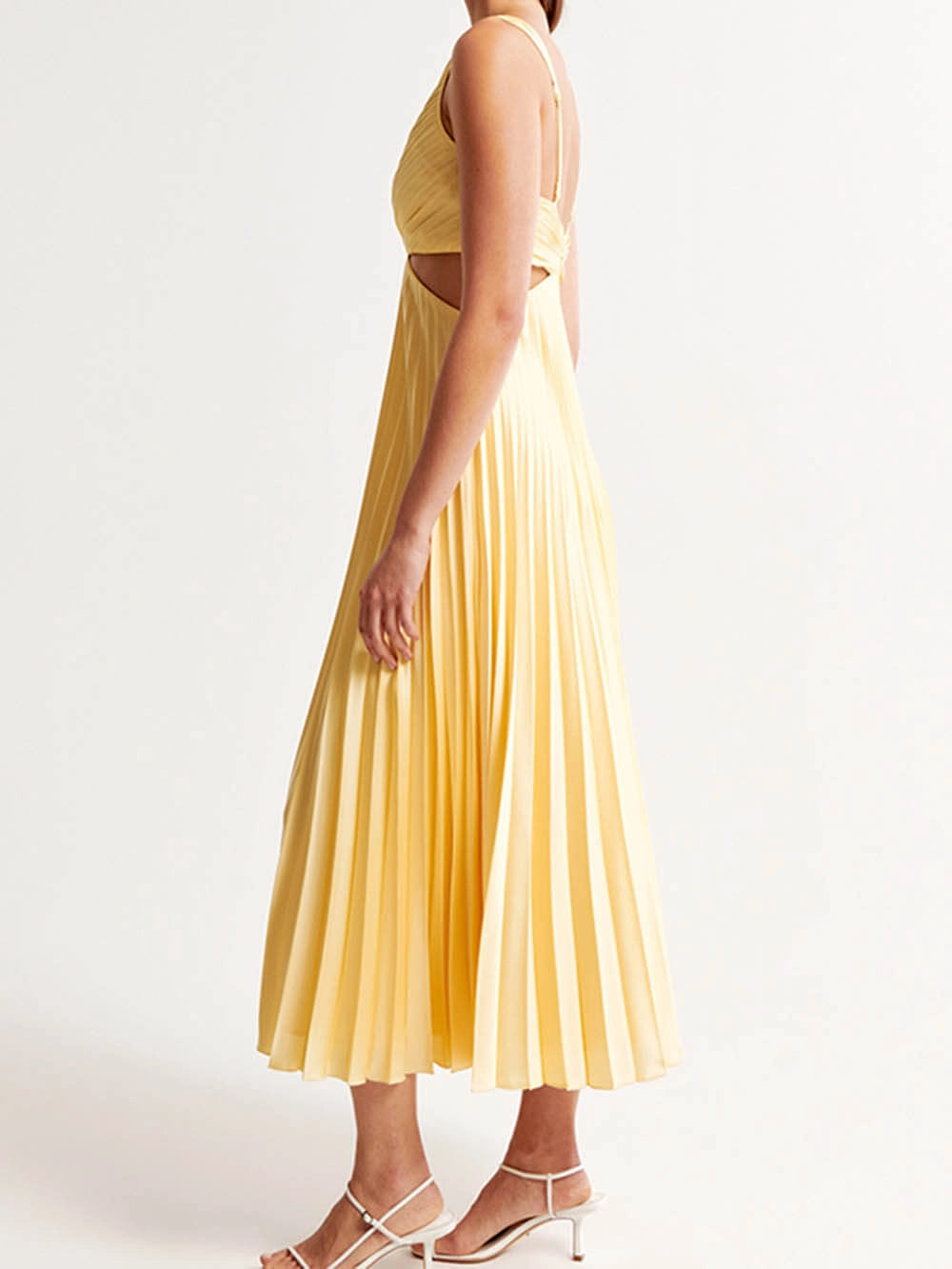 Elegant pleated blind evening dress for women | Midi 2