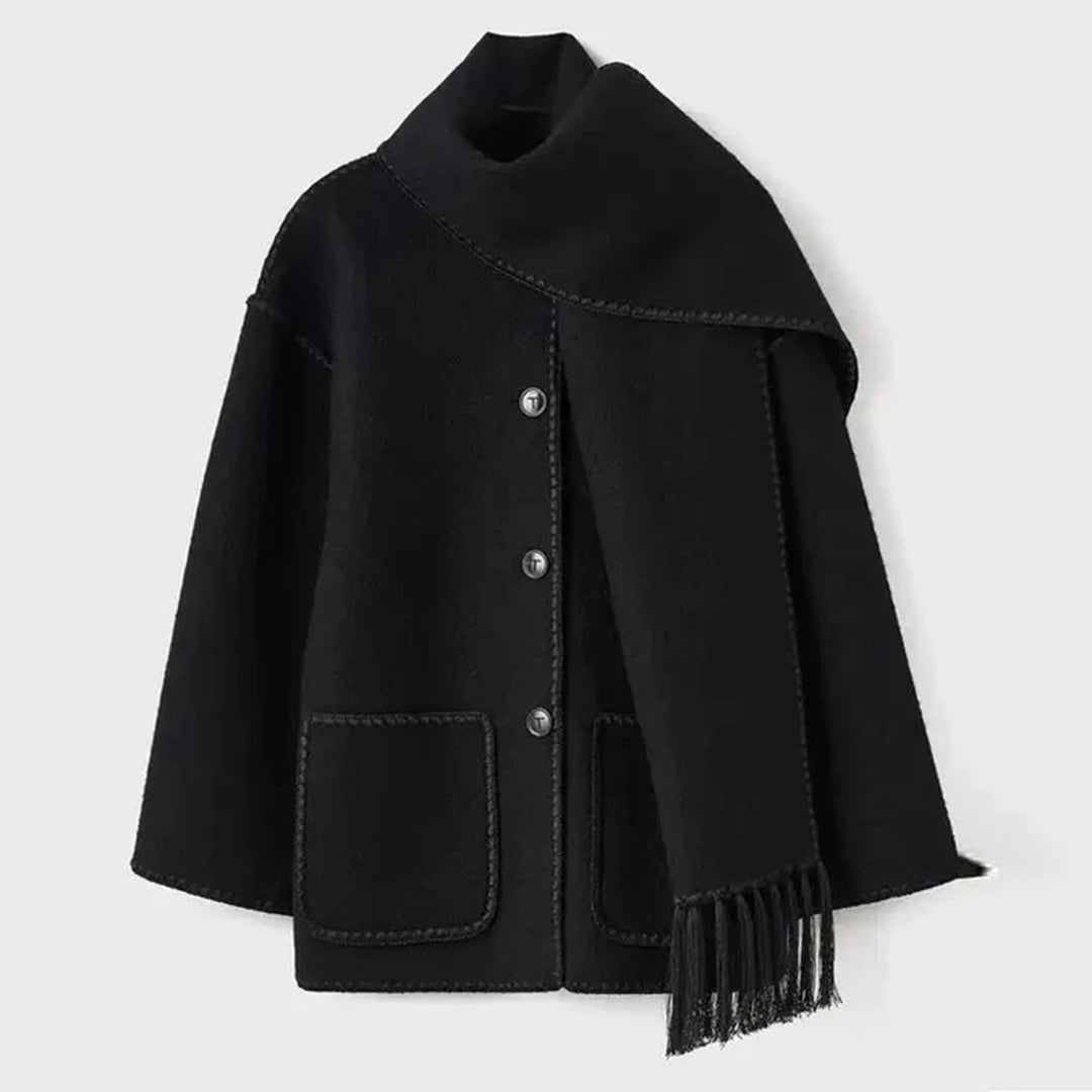 Elegant women's winter jacket with scarf - stylish & warm 3