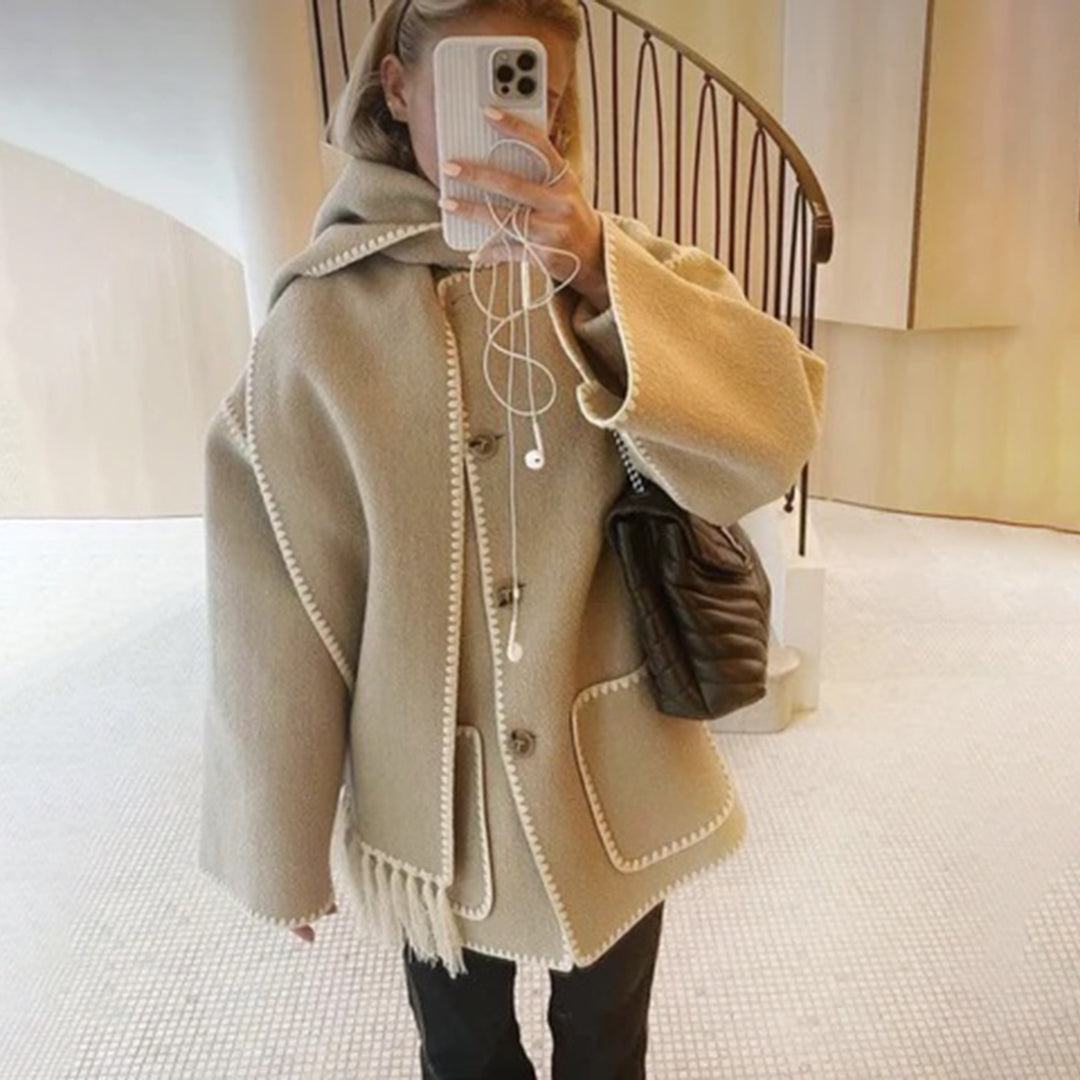 Elegant women's winter jacket with scarf - stylish & warm 5