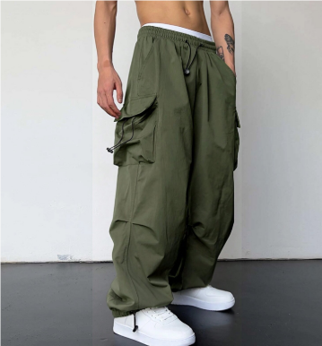 Herren Straßenmode Weit Bein Multi-Taschen Baggy Hose | Outdoor 4