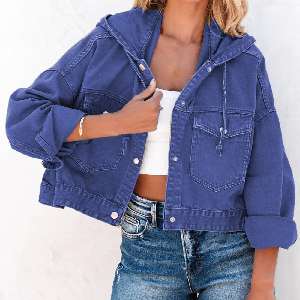 Women’s Hooded Dropped Shoulder Jacket | Button-Up