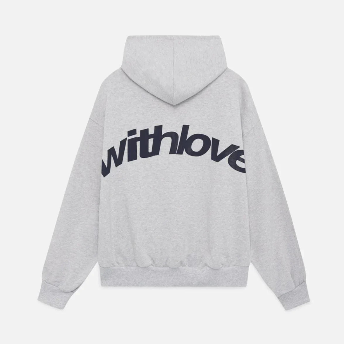 Hooded sweater with stylish “with love” logo on the back 1