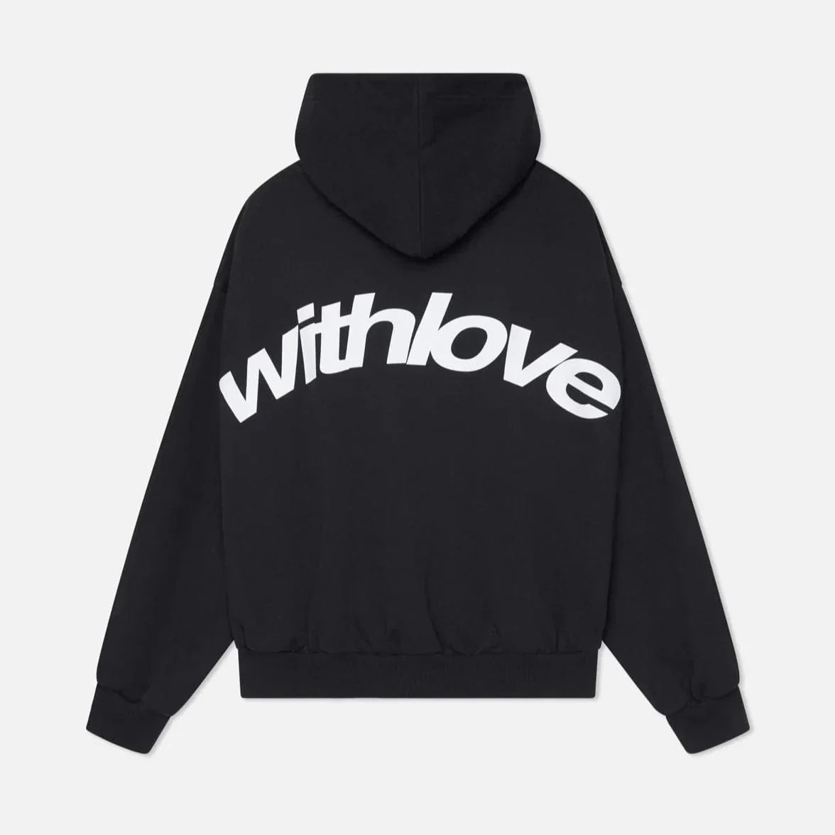 Hooded sweater with stylish “with love” logo on the back 2