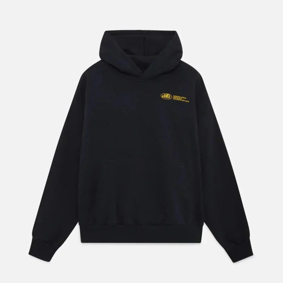 Hooded sweater with stylish “with love” logo on the back 8