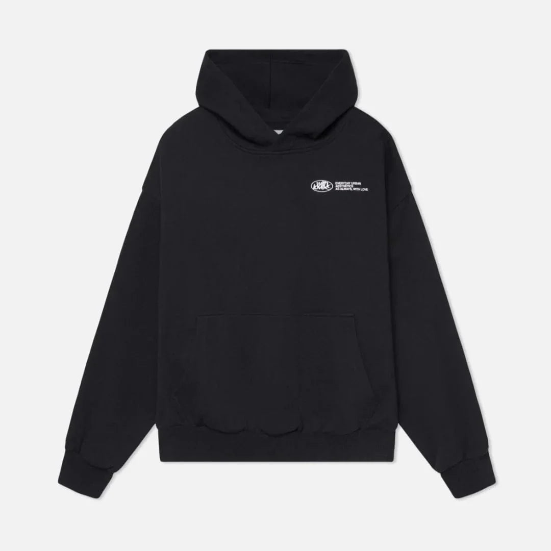 Hooded sweater with stylish “with love” logo on the back 9
