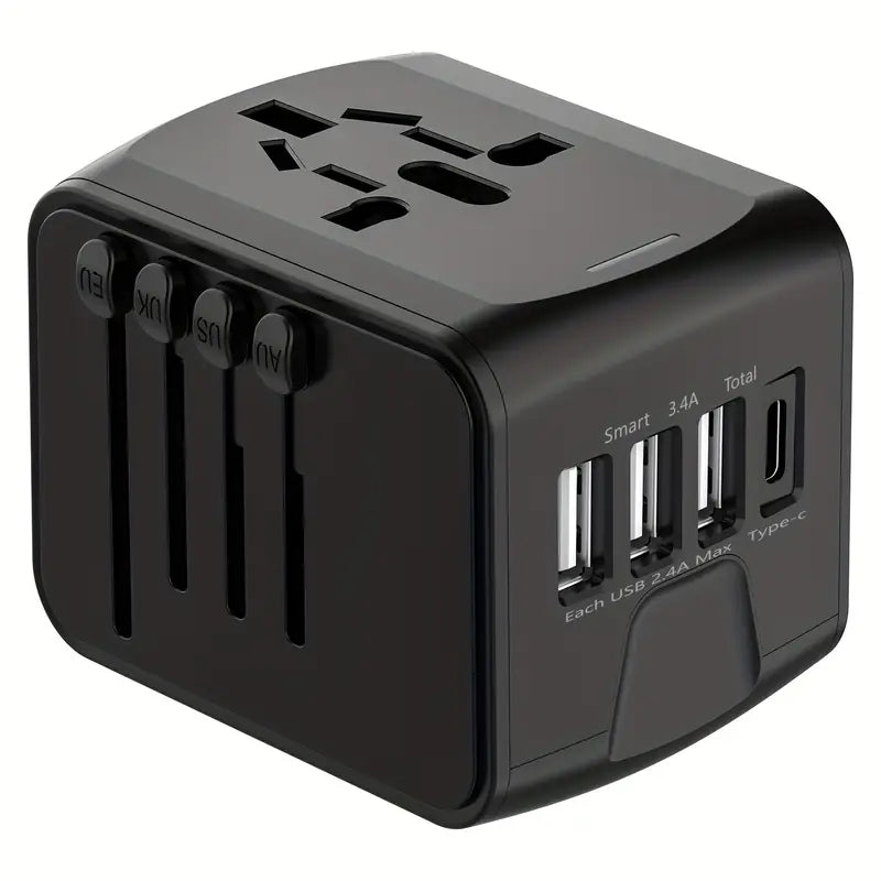 Universal Travel Adapter | Compact & Fast Charging for International Use-3