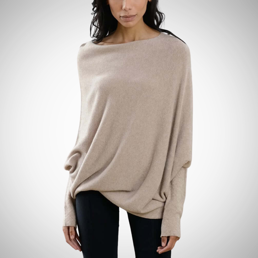Jennifer Asymmetric Shoulder Sweater for Women 4