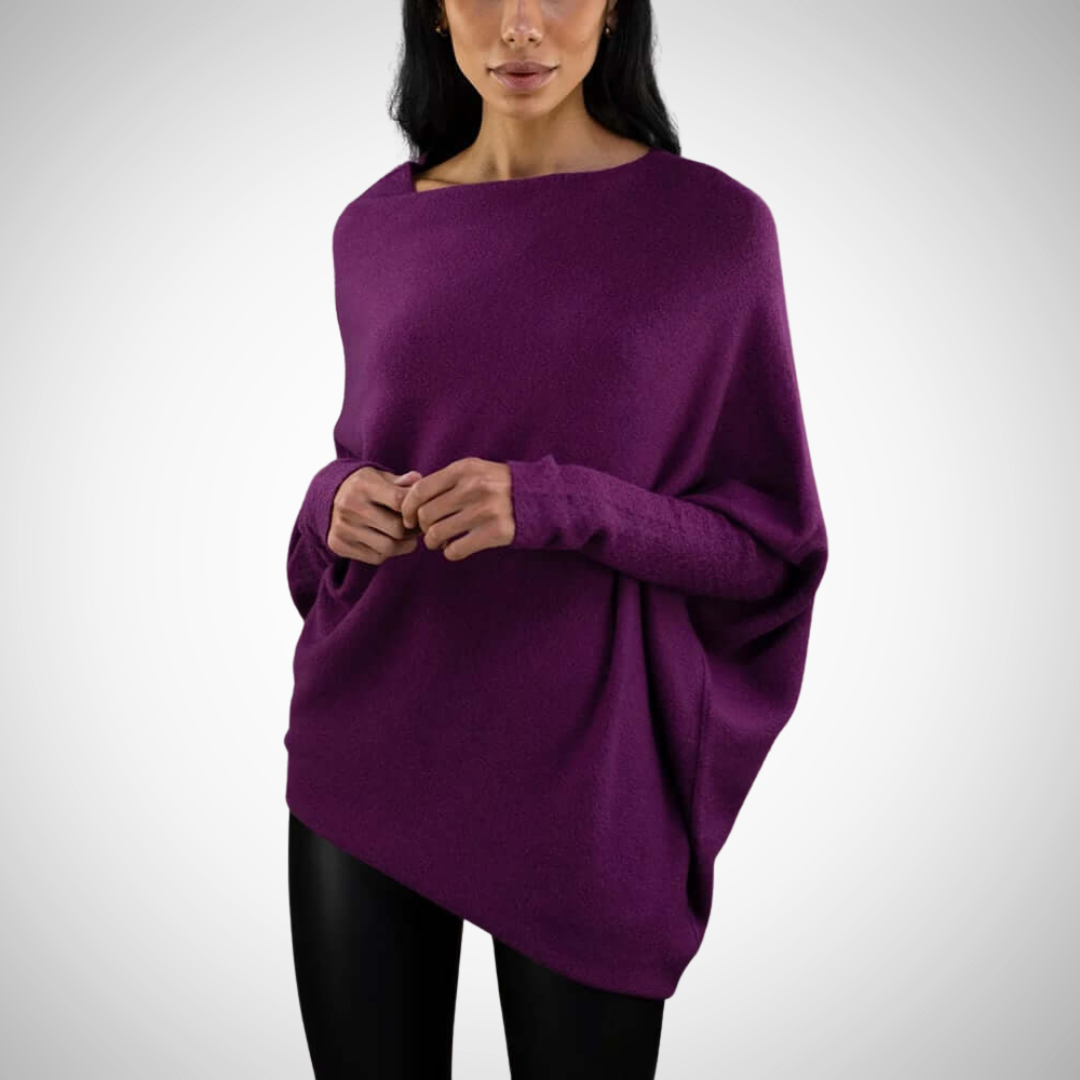 Jennifer Asymmetric Shoulder Sweater for Women 6