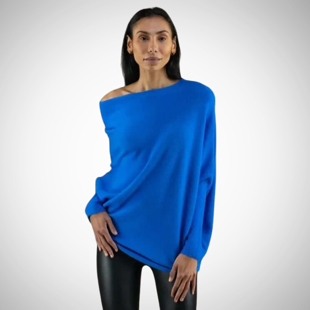 Jennifer Asymmetric Shoulder Sweater for Women 7
