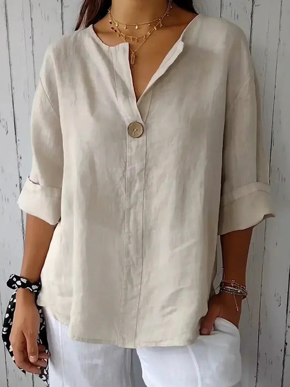 Jessa - Casual V-Neck Blouse 0