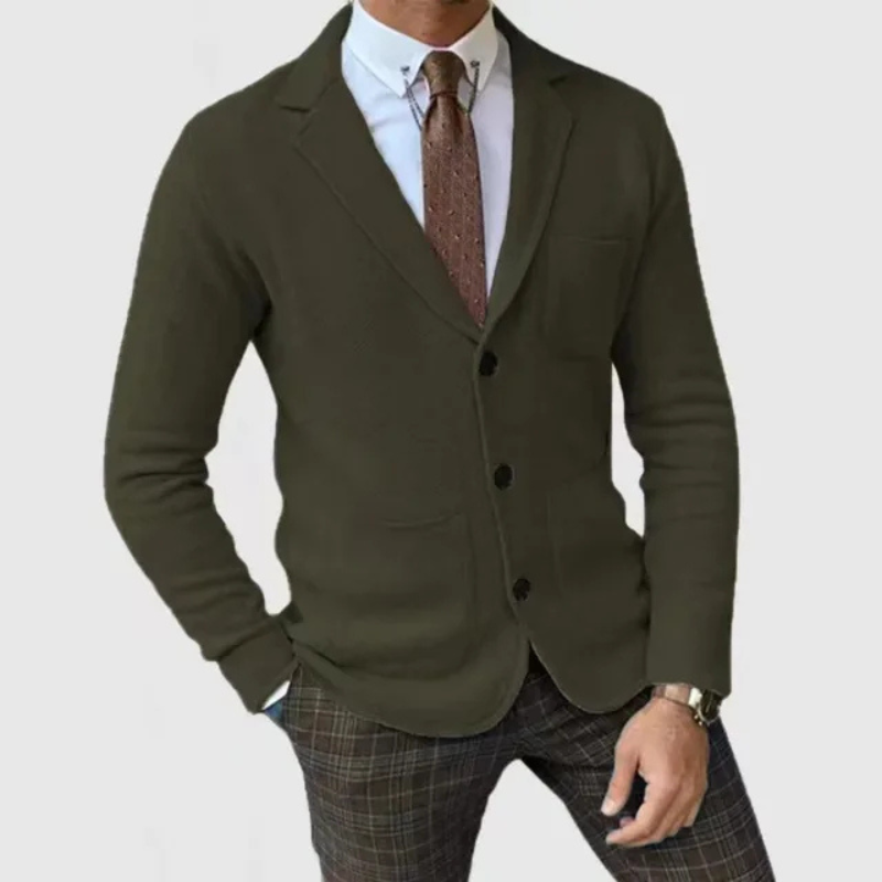 Leichter Slim Fit Blazer Für Herren | Gestrickt 1