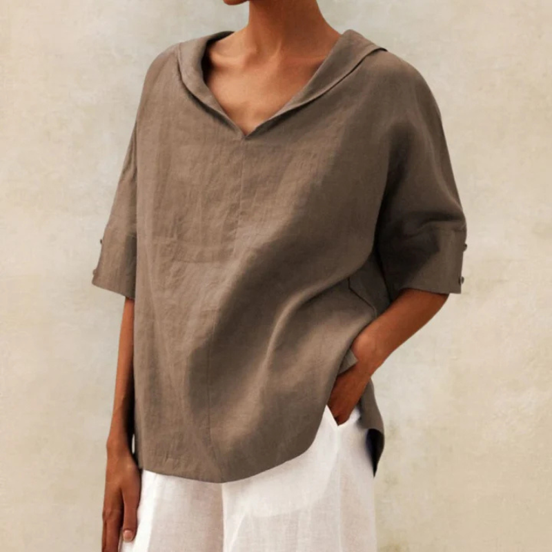 Lightweight casual top for women | V-neck 4