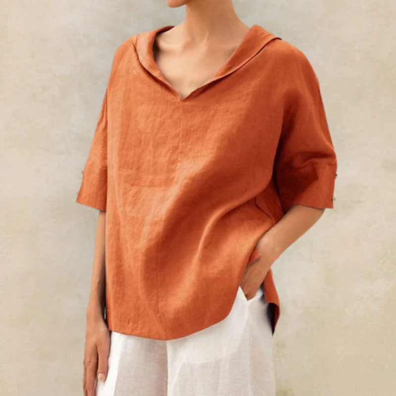 Lightweight casual top for women | V-neck 6