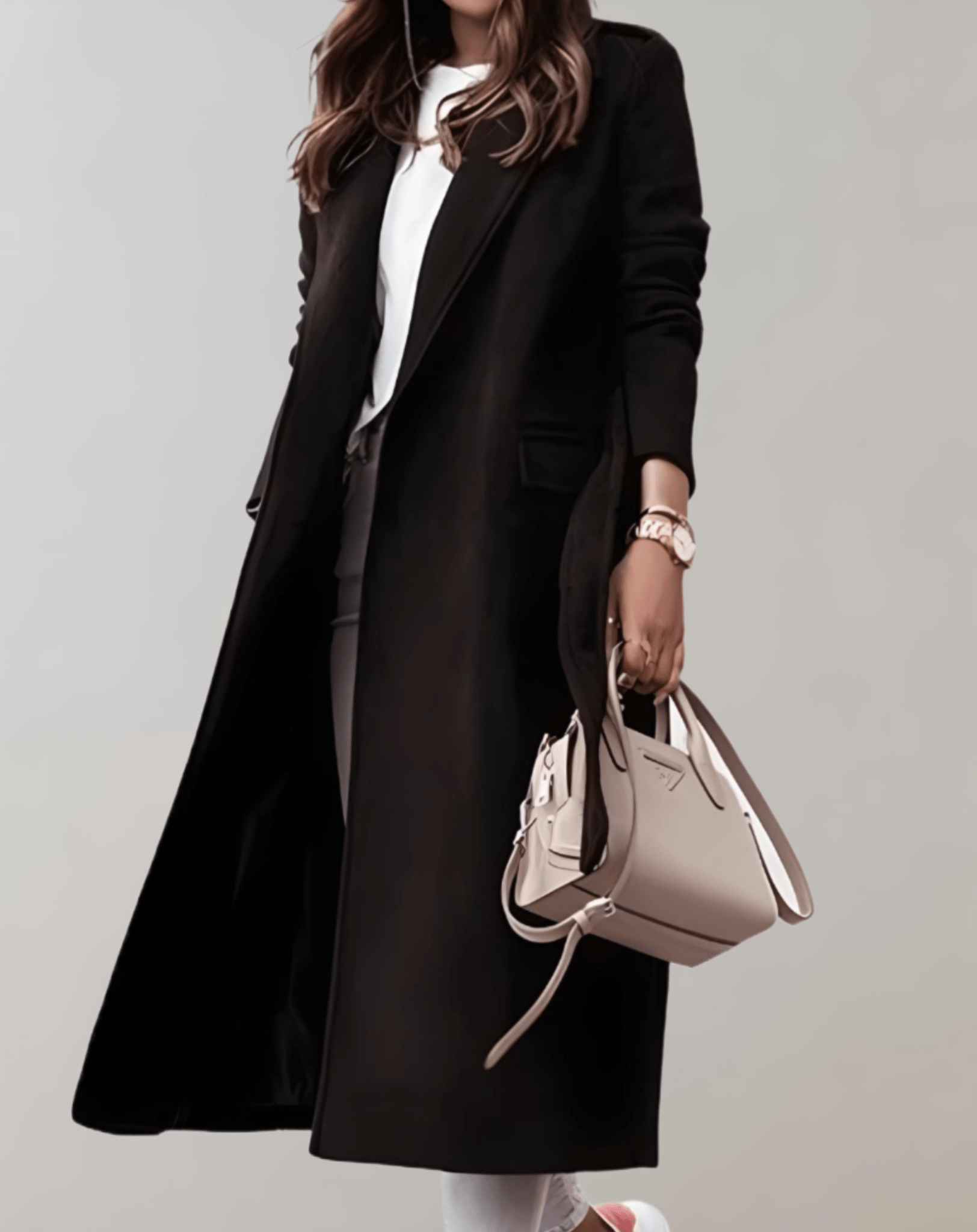 Long Belted Wool-Blend Coat | Elegant Tailored Fit | Full-Length | Timeless Winter Style 5