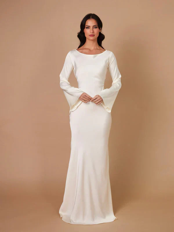 Marie | Maxi Dress Long Sleeve Festive for Women - Elegant Wedding Guest Dress 10