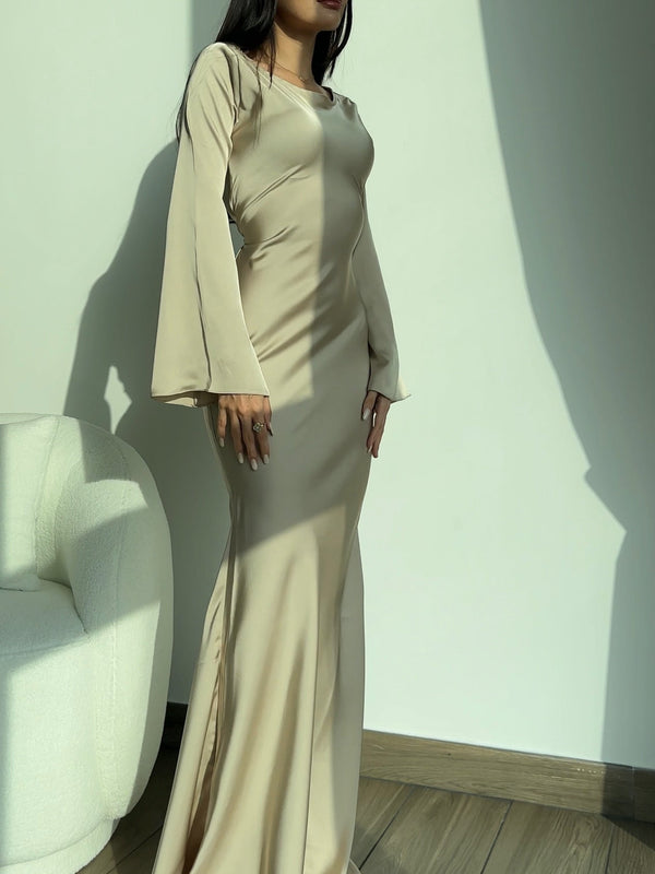 Marie | Maxi Dress Long Sleeve Festive for Women - Elegant Wedding Guest Dress 13