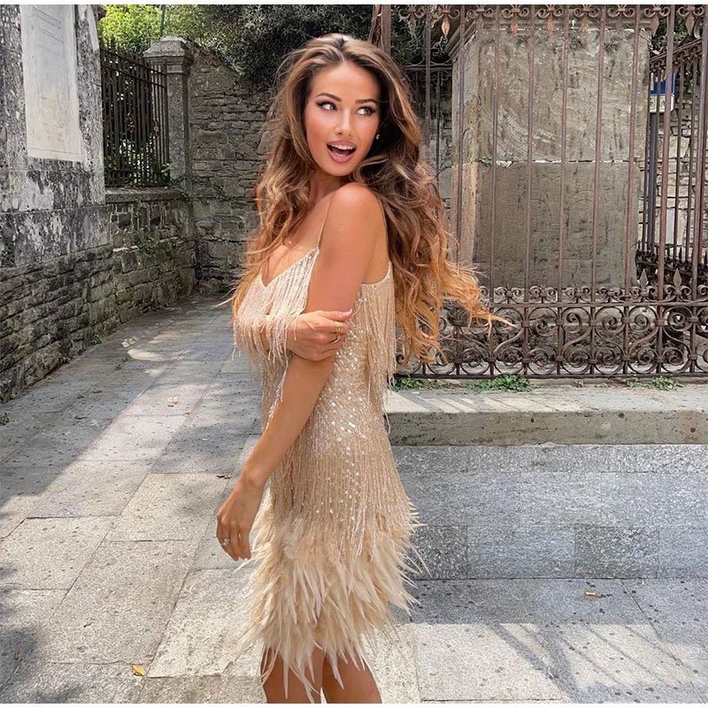 Matilda | Feather Mini Dress 2