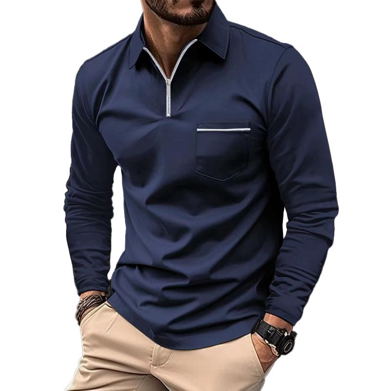 Max | Chest pocket long-sleeved polo shirt 1