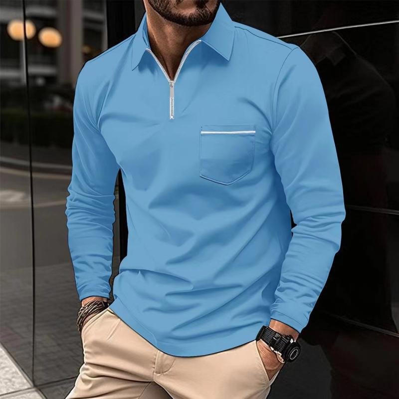 Max | Chest pocket long-sleeved polo shirt 7
