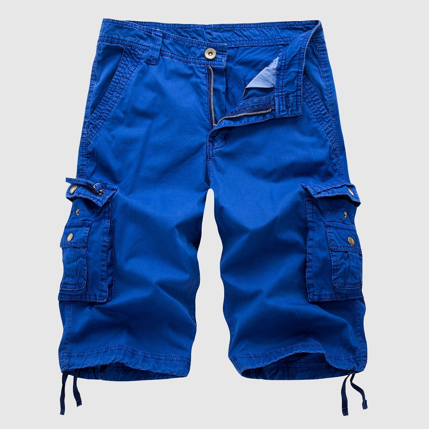 Men’s Cargo Shorts - Durable Cotton - Multiple Pockets - Knee-Length Casual Wear 4