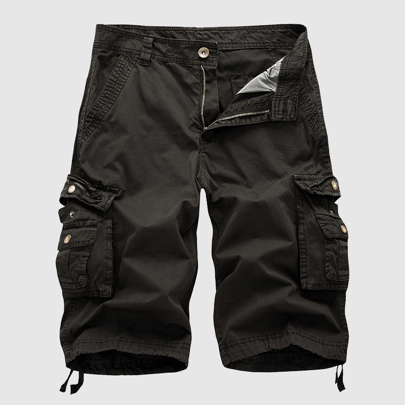 Men’s Cargo Shorts - Durable Cotton - Multiple Pockets - Knee-Length Casual Wear 7