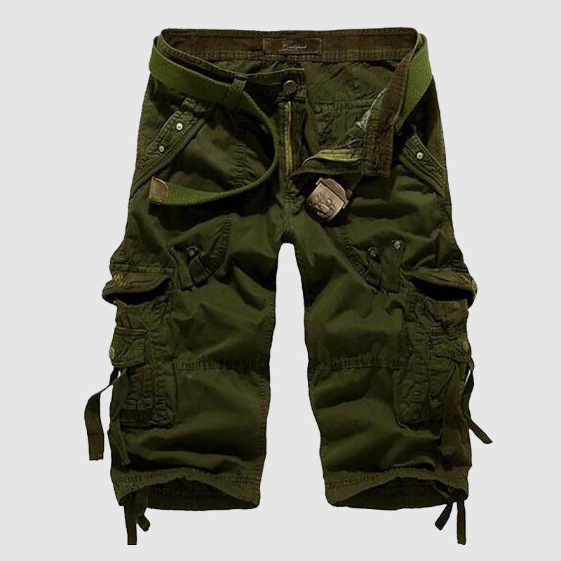 Men's Cargo Shorts - Knee-Length - Multiple Pockets - Breathable - Belted Fit 1