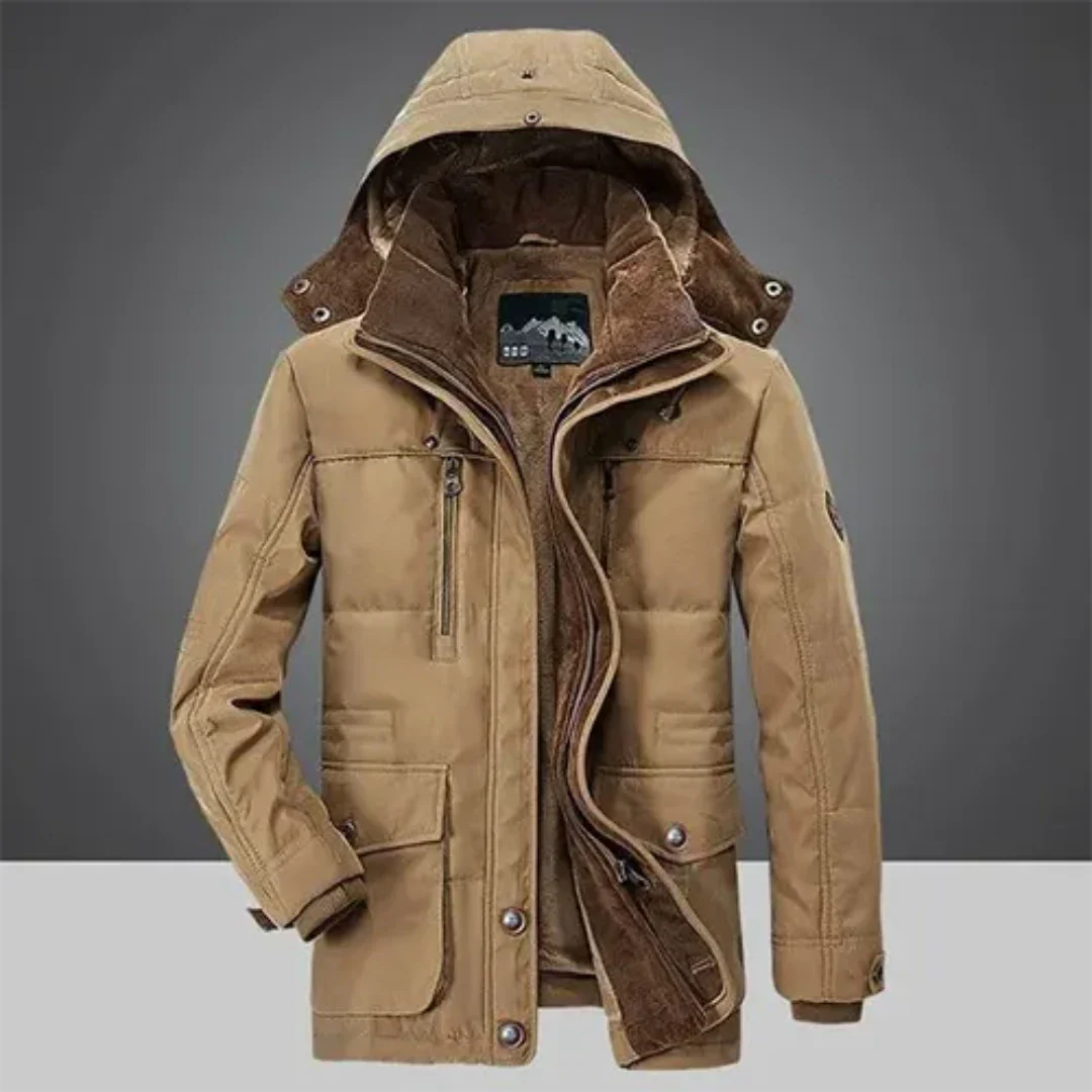 Men’s Classic Winter Jacket with Hood | Warmth and Wind Protection 1